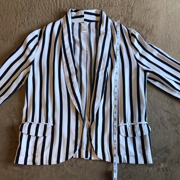 Forever 21 White & Blue Nautical blazer M - Picture 15 of 16